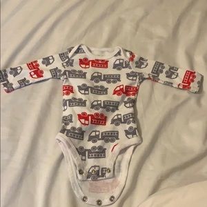 Child of mine fire truck onesie